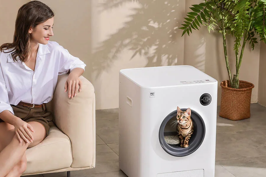 kitty litter self cleaning box